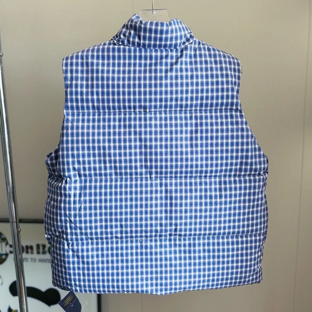 Ralph Lauren Blue and White Gingham Vest - Picture 2 of 4